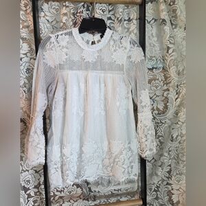 Miss Chievous White Lace Blouse
